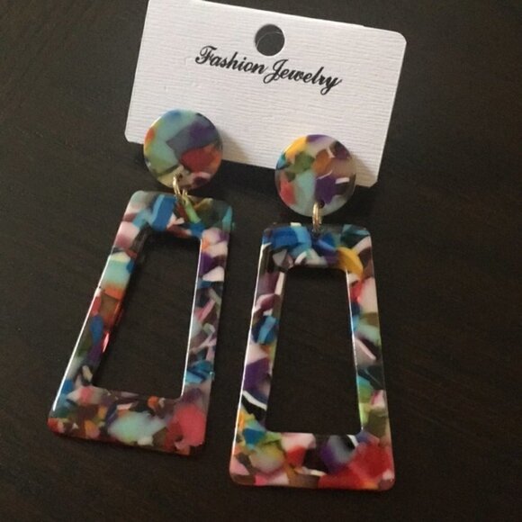 Boho Colorful Drop Earrings jewelry - Picture 2 of 5